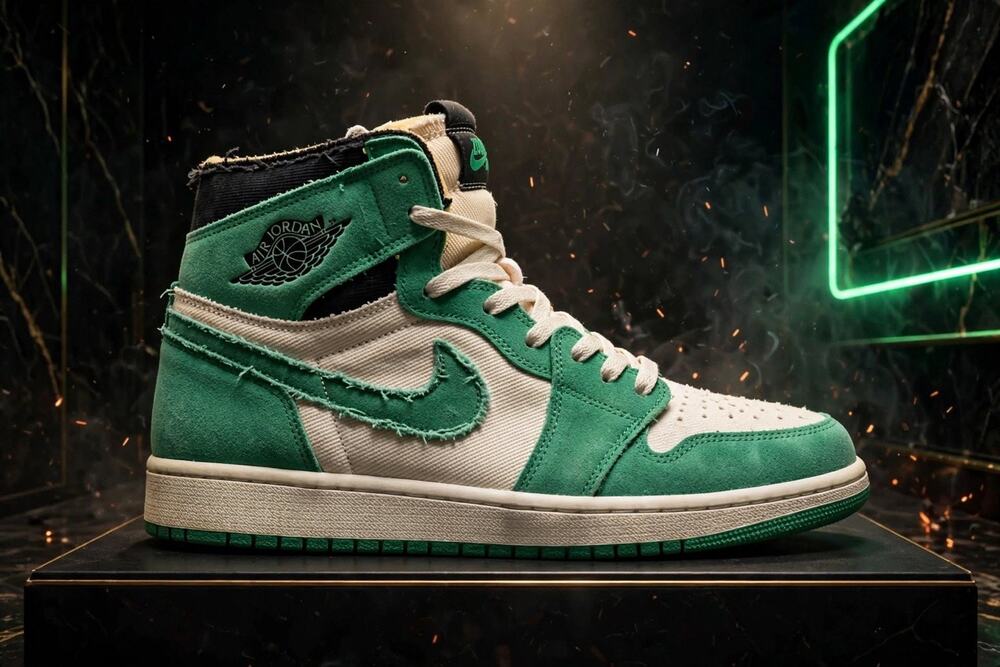 Size 12 - Jordan 1 Zoom Air CMFT CT0978-300 Stadium Green Deconstructed Sail